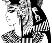 Coloriage Cléopâtre, reine d'Egypte antique