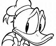 Coloriage et dessins gratuit Donald Duck triste à imprimer