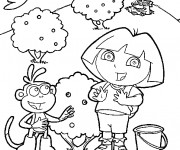 Coloriage Dora et Babouche en ligne