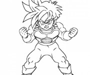 Coloriage et dessins gratuit Dragon Ball Z à imprimer sangoku à imprimer
