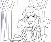 Coloriage et dessins gratuit Elsa fâché à imprimer
