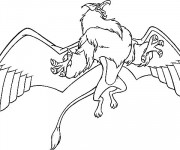 Coloriage et dessins gratuit Excalibur aigle magique à imprimer
