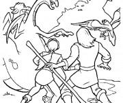 Coloriage et dessins gratuit Excalibur l'épée magique personnages à imprimer