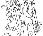 Coloriage et dessins gratuit Excalibur le magicien à imprimer