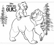 Coloriage et dessins gratuit Frère des Ours Affiche à imprimer