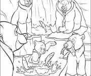 Coloriage et dessins gratuit Frère des ours dessin animé à imprimer