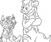 Coloriage et dessins gratuit Frère des ours humoristique à imprimer