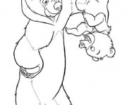 Coloriage et dessins gratuit Frère des ours Le Petit Ours à imprimer
