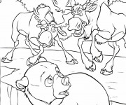 Coloriage et dessins gratuit Frère des ours Muche à imprimer