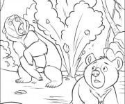 Coloriage et dessins gratuit Scène de Frère des ours à imprimer