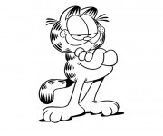 Coloriage et dessins gratuit Garfield simple à imprimer