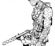 Coloriage et dessins gratuit Dessin de soldat GI-Joe en ligne à imprimer