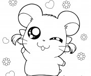Coloriage Dessin Hamster Hamtaro