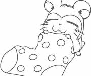 Coloriage et dessins gratuit Hamtaro Hamster au repos à imprimer