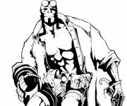 Coloriage et dessins gratuit Hellboy dessin à colorier à imprimer