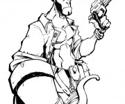 Coloriage et dessins gratuit Hellboy le diable image à imprimer