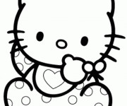 Coloriage et dessins gratuit Hello bébé Kitty à imprimer