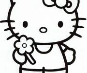 Coloriage et dessins gratuit Hello Kitty à colorier à imprimer