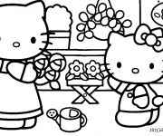 Coloriage et dessins gratuit Hello Kitty à imprimer gratuit à imprimer
