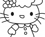Coloriage et dessins gratuit Hello Kitty en ligne gratuit à imprimer