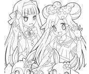 Coloriage Akari Sakura et ses amis Jewelpets