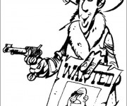 Coloriage et dessins gratuit Lucky Luke Le Sheriff à imprimer