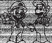 Coloriage Dessin de Mario et Luigi à imprimer
