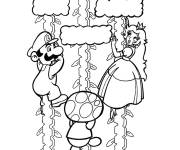 Coloriage Luigi avec la princesse Daisy