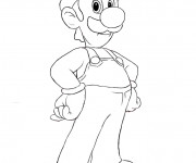 Coloriage et dessins gratuit Luigi facile à imprimer