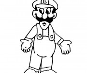 Coloriage Luigi gratuit à imprimer