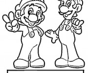 Coloriage Mario Bros et Luigi