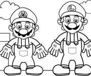 Coloriage et dessins gratuit Modèle Mario Bros à imprimer