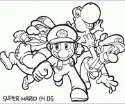 Coloriage Personnages Mario et ses amis