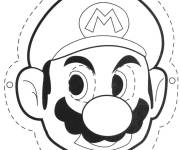 Coloriage Tête de Mario Bros