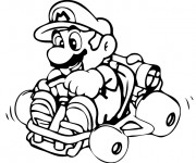 Coloriage et dessins gratuit Mario Kart en couleur à imprimer