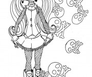Coloriage Monster High Draculaura petite fille