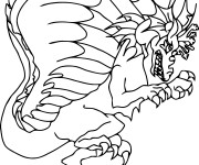 Coloriage et dessins gratuit Monstre Dragon en ligne à imprimer