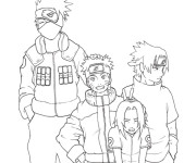 Coloriage et dessins gratuit Naruto image de personnages à imprimer