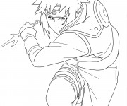 Coloriage et dessins gratuit Naruto Itachi Uchiwa à imprimer