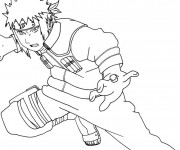 Coloriage Naruto Sasuke Uchiwa