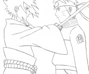 Coloriage Naruto Shippuden Sasuke