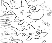 Coloriage et dessins gratuit Nemo: Bruce le requin à imprimer
