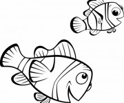 Coloriage et dessins gratuit Nemo et son père à imprimer