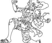 Coloriage et dessins gratuit One Piece Luffy Gear 5 à imprimer