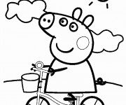 Coloriage et dessins gratuit Peppa Pig 1 à imprimer