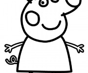 Coloriage et dessins gratuit Peppa Pig 6 à imprimer