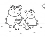 Coloriage et dessins gratuit Peppa Pig Cochon à imprimer