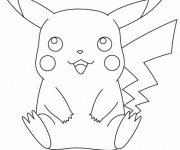 Coloriage et dessins gratuit Pikachu 18 à imprimer