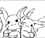 Coloriage et dessins gratuit Pikachu 25 à imprimer