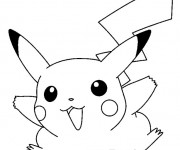 Coloriage et dessins gratuit Pikachu 26 à imprimer